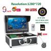 Underwater Fishing Camera, 9 InchHD 1080P Screen Fish Finder Underwater Fishing Camera 15pcs White LEDs +15pcs IR Lamp for River/Winter Ice Fishing (1080P 30M with DVR) view 2