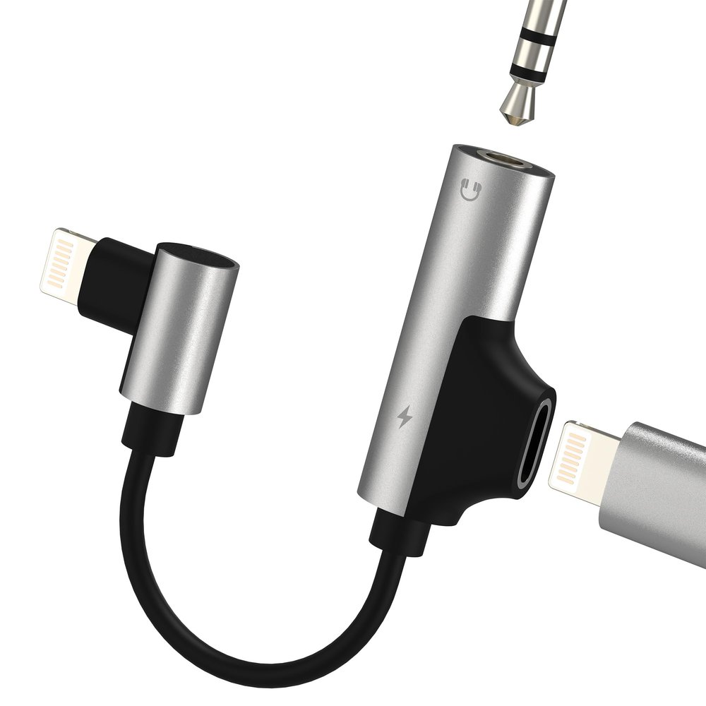 HOYULLI Lightning to 3.5mm Headphone Jack Adapter(2 in 1) for iPhone 14 13 Pro Max Earphone AUX Audio Charger Cable Splitter MFI Certified Connector for iPad Charging Dongle Car Auxiliary Accessories