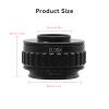 DIYPHONE 0.35X C Mount Adapters Lens,Focus Adjustable CTV Microscope Lens Camera Interface Adapter for Trinocular Stereo Microscope view 2