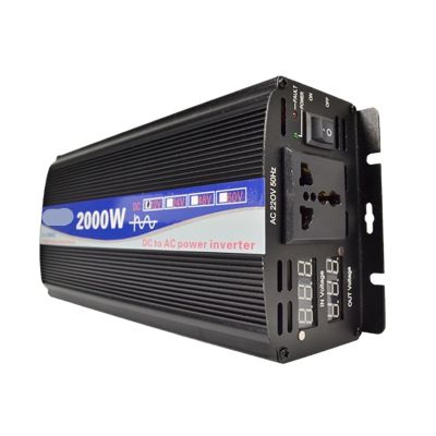 2000W 3000W 4000W Pure Sine Wave Inverter DC 12V 24V 48V 60V 72V to AC 110V 220V Power Solar Car Inverters Doule Digital Display(Peak Power 2000W,72V_220V(50HZ)_Universal)