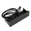 5.25 Inch USB 2.0 Hub Front Panel with 4 Ports - Multifunctional 19-Pin Optical Drive Adapter for PC Cases view 3