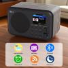 Ocean Digital WR-336M Wi-Fi Internet FM Radio, Bluetooth Speaker, Podcast, 2.4 Color Display, USB Playback, Dual Alarm Clock, Sleep Timer, Dimmer, Black view 3