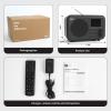 Ocean Digital WR-336M Wi-Fi Internet FM Radio, Bluetooth Speaker, Podcast, 2.4 Color Display, USB Playback, Dual Alarm Clock, Sleep Timer, Dimmer, Black view 4