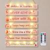 FIOBEE Girls Room Dcor for Teen Girls Boys with LED Light Wall Decor for Bedroom Motivational Inspirational Wall Art Room Decoration for Kids Studyroom, 8 Kinds of Lights, Pink Boho view 1
