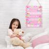 FIOBEE Girls Room Dcor for Teen Girls Boys with LED Light Wall Decor for Bedroom Motivational Inspirational Wall Art Room Decoration for Kids Studyroom, 8 Kinds of Lights, Light Pink Butterfly view 2