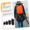 NUOBESTY 4pcs Camera Lens Bags Outdoor Lens Pouch with Drawstring Design Thick Velour Interior for Hiking and Daily Storage view 2