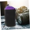 NUOBESTY 4pcs Camera Lens Bags Outdoor Lens Pouch with Drawstring Design Thick Velour Interior for Hiking and Daily Storage view 3