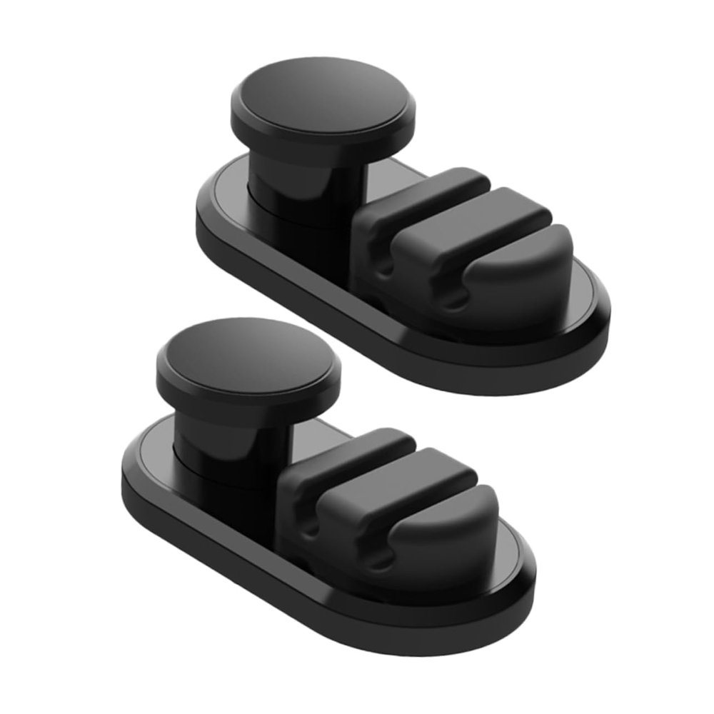 BUGUUYO 2Pcs Desk Cord Organizer for Office Car Tidy Wire Management Holder Lightweight Design for Home Travel