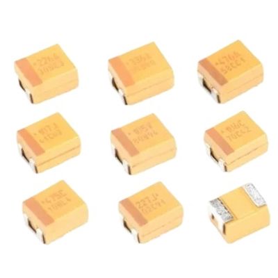 100 Pcs 6V 6.3V 10V 16V 25V 35V 50V 10UF 22UF 33UF 47UF 100UF 220UF 330UF 470UF D Type SMD Tantalum Capacitor(16V220UF D)