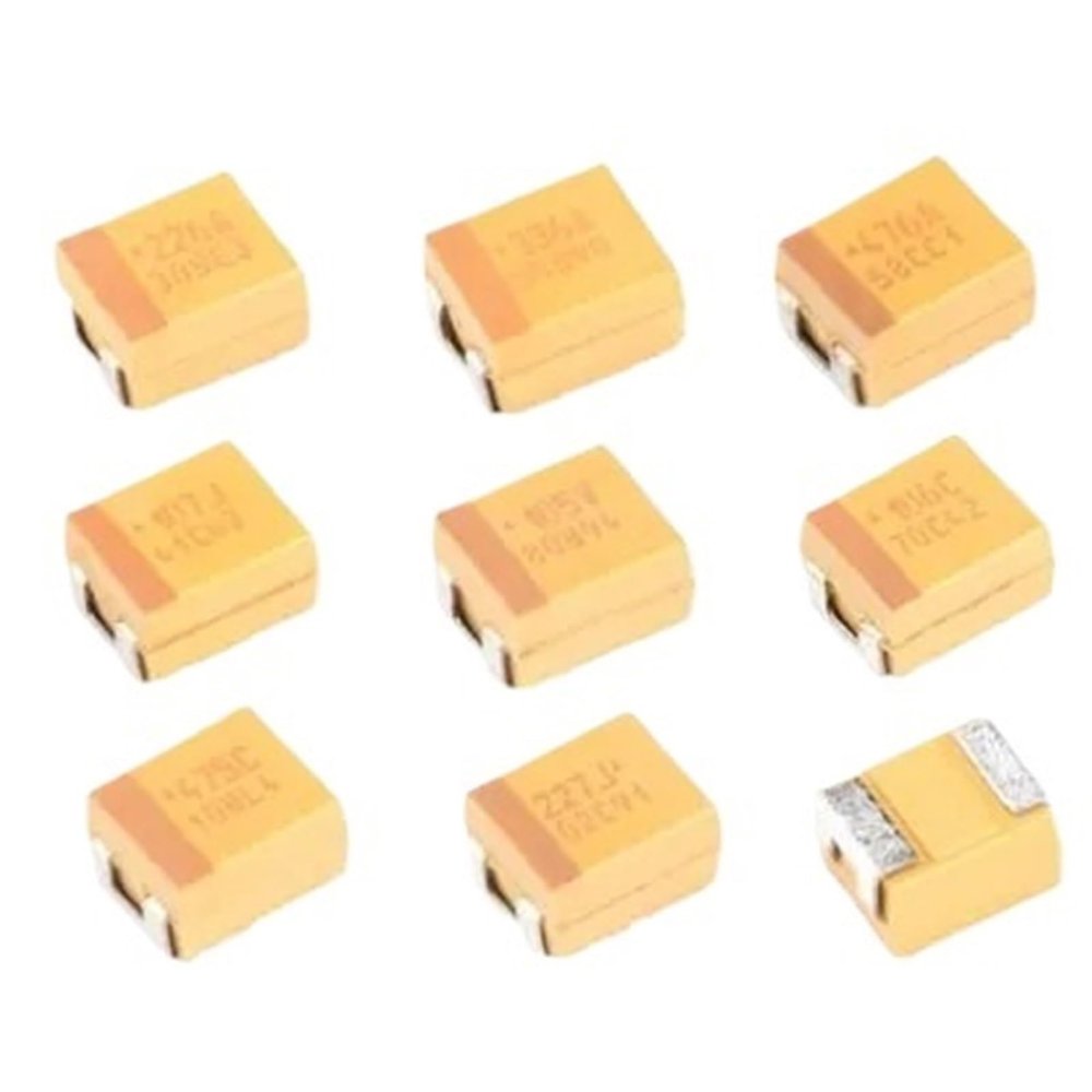 100 Pcs 6V 6.3V 10V 16V 25V 35V 50V 10UF 22UF 33UF 47UF 100UF 220UF 330UF 470UF D Type SMD Tantalum Capacitor(16V220UF D)