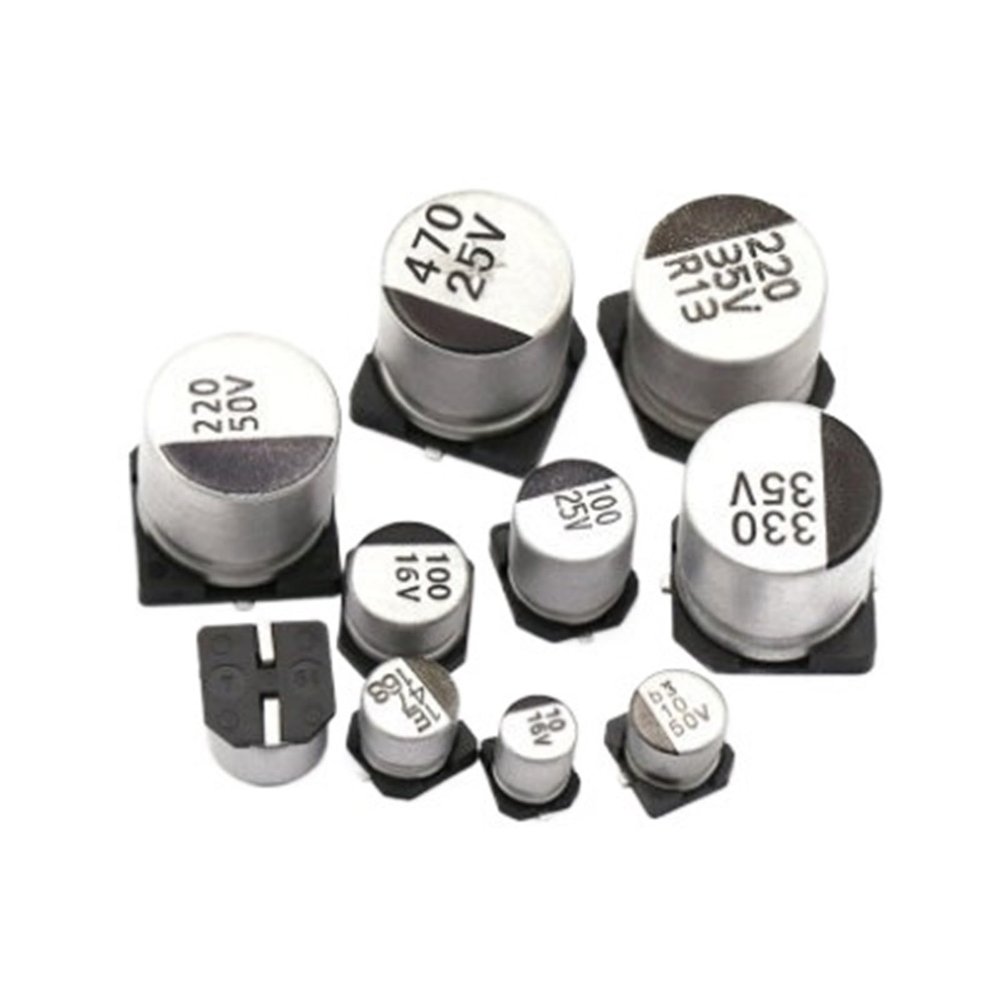 1000Pcs 22UF 33UF 47UF 100UF 220UF 6.3V 10V 16V 25V 35V 50V SMD Aluminum Electrolytic Capacitor 6.3mm*5.4mm(10V100UF)