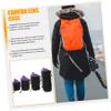 VILLCASE 4pcs Camera Lens Bags Drawstring Lens Storage Pouches for Outdoor Activities Protective Cases Compatible with Camera Lenses for Hiking Travel view 2