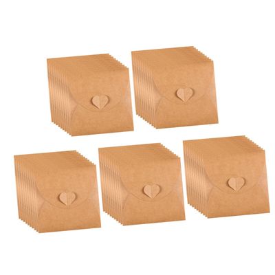 DIYEAH 50pcs Retro Kraft Paper Envelope Bag for Cd DVD Organized Storage Elegant Design