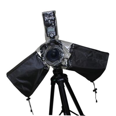 NUOBESTY Camera Rain Cover with Drawstring Arm Protectors Camera Protective Cover for Rain Dust and Grit Flexible Transparent Lens Protector