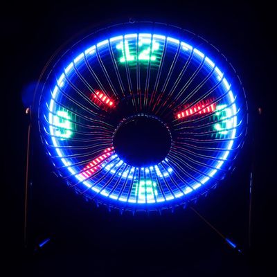 Angoily Temperature Fan Usb Cooling Junior Fan Mini Home Temperature Office Clock Message Clocks Portable Desktop Ai Led Digital Usb Black