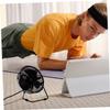 Angoily Temperature Fan Usb Cooling Junior Fan Mini Home Temperature Office Clock Message Clocks Portable Desktop Ai Led Digital Usb Black view 4