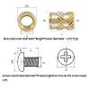 M2 M2.5 Brass Insert Nut and 304 Stainless Steel Screw Set Heat Hot Melt Serrated Embedding Thread Copper Barrel Nut Kit(M2.5B 200pcs 1set) view 3