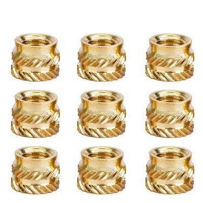 LIUDONGX 600 Pcs M2 M2.5 Brass Insert Nut Embedding Heat Nuts Copper Hot Melt Knurled Double Wire Twill Incorporate Injection Molding (M2x2x3.2 (600pcs))