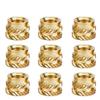 LIUDONGX 600 Pcs M2 M2.5 Brass Insert Nut Embedding Heat Nuts Copper Hot Melt Knurled Double Wire Twill Incorporate Injection Molding (M2x2x3.2 (600pcs)) view 1