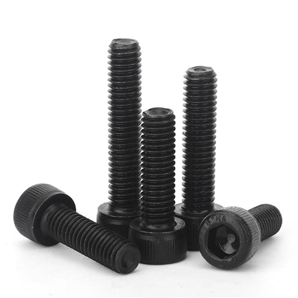 M2 M2.5 M3 M4 M5 M6 M8 304 Stainless Steel Hex Screw Allen Bolt Hex Bolt Length 4-60mm 12.9 Black Carbon Steel Screw(Carbon steel Black,4MM(30PCS)_M5)