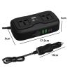 12V to 220V 400W Peak LED Display Sockets Power Inverter Car Power Inverter Adapter Converter with 3.6A Dual USB Type-C EU view 2