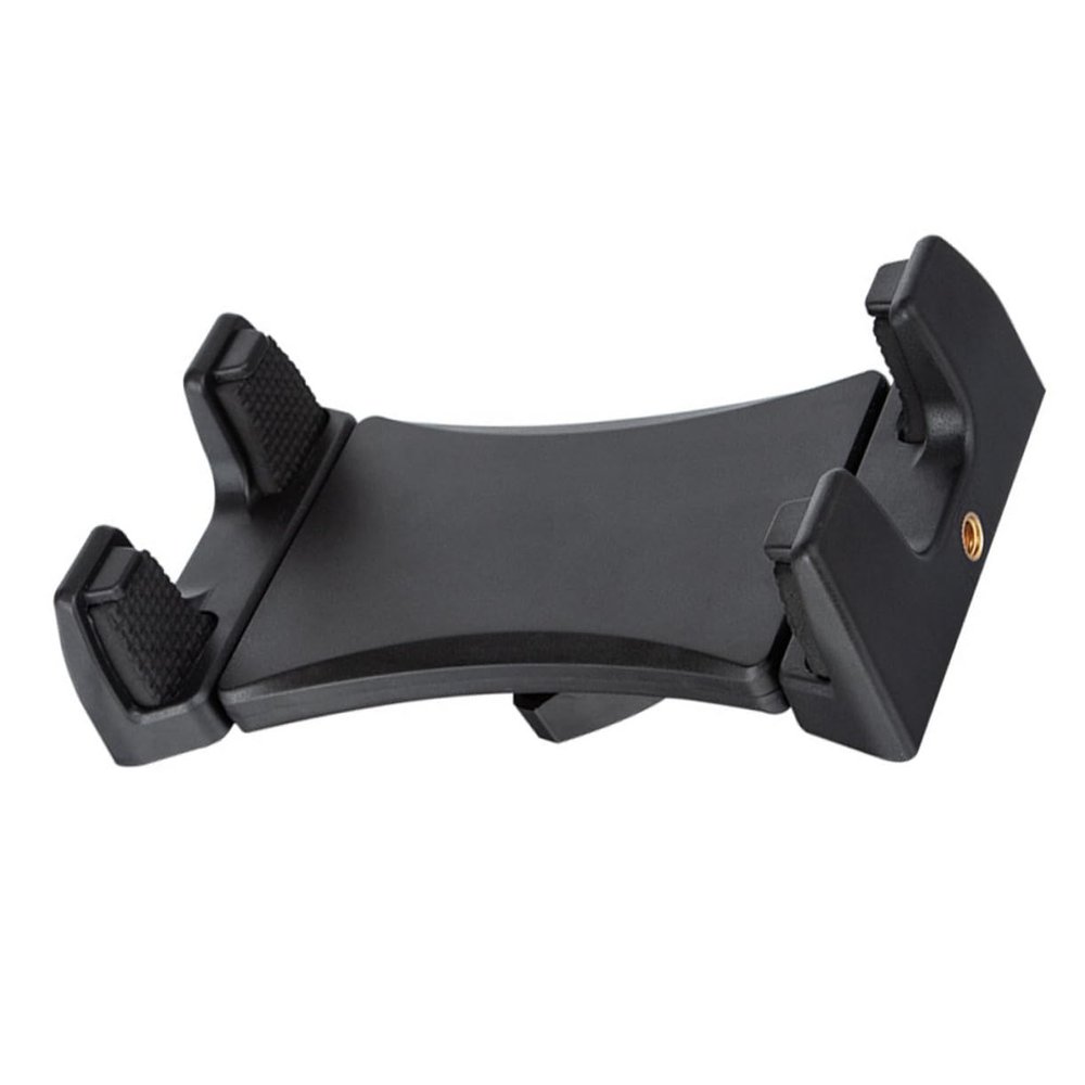 DIYEAH Rotating Tablet Tripod Mount Holder Clip Phone Tripod Adapter for Video Recording and Photography Design Protective Pad Compatible Smartphones and Tablets