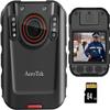 AeroTek 2K Body Camera, Police Body Cam with 64GB Video Recording and Ultra Infrared Night Vision, Body Worn Camera for Law Enforcement Recorder view 1