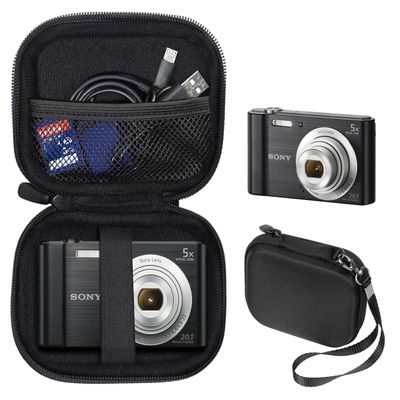 GETGEAR Digital Camera Case for CAMKORY, Fulealfly, Lecran, W800/S, DSCW830; Canon PowerShot ELPH360 HS/ 360; PIXPRO Friendly Zoom FZ43, FZ53-BL; Nikon COOLPIX L32 (Black)