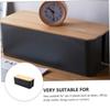 NUOBESTY Wood Grain Cable Management Box for Desk Power Line Organizer and Charging Cable Container Anti-Electric Socket Case for Desk view 2