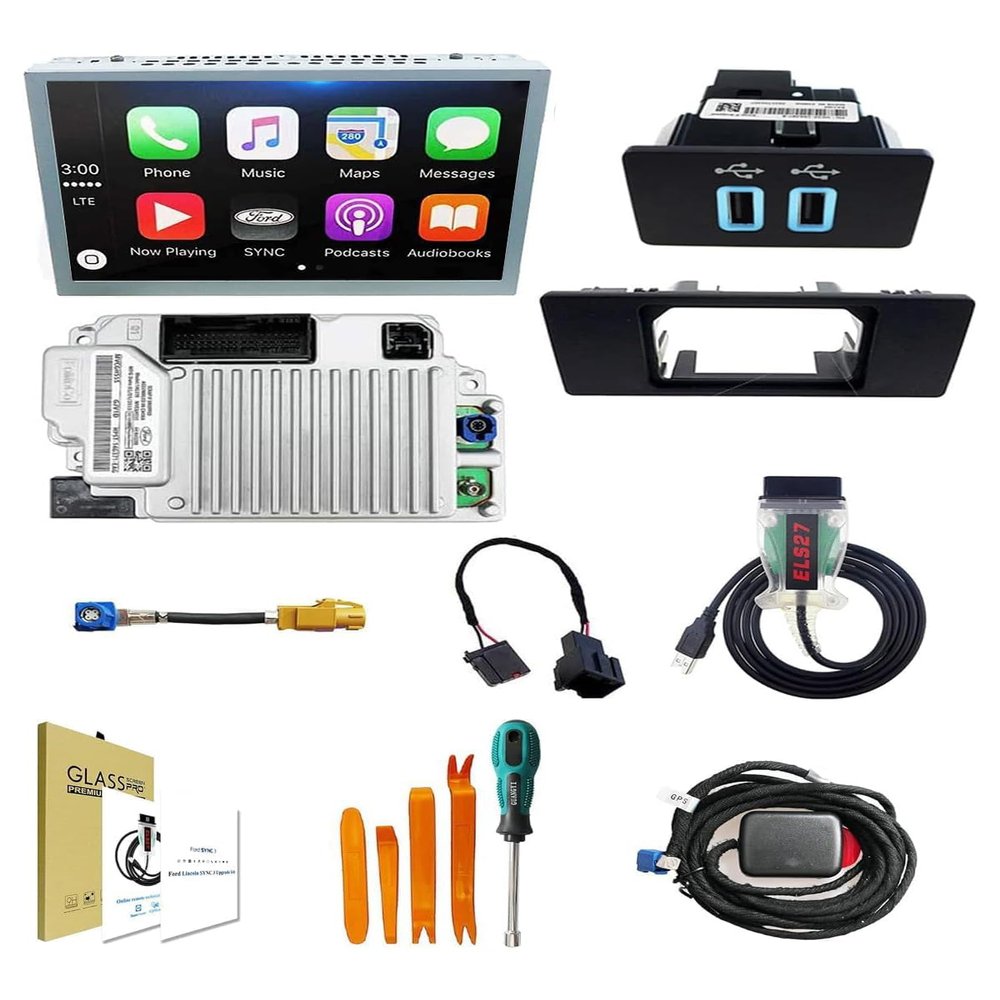 SYNC 2 to SYNC 3 Upgrade Kit Wireless Carplay Explorer for Ford F150 F250 SYNC 3.4 APIM NA223 with 8" Touchscreen Diplay GPS Navigation(with CarPlay)