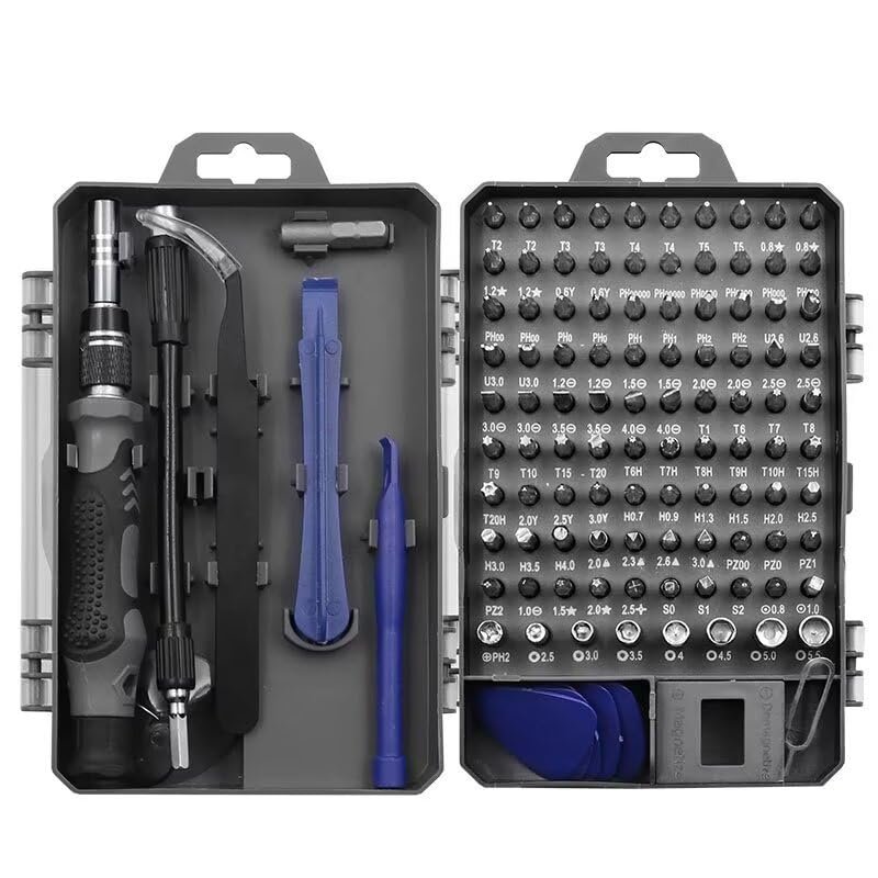 Computer Repair Kit 114 in 1 Magnetic Laptop Screwdriver Kit Precision Screwdriver Set Bit Set Small Impact Screw Driver Set Hand Tools