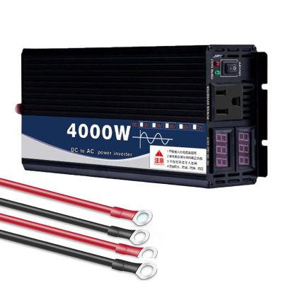 BAIYITONGDA 4000W Pure Sine Wave Inverter 12V 24V 48V 60V 72V DC to 120V 220V AC Converter, Power Inverter for Truck, Home, RV, Off-Grid Solar Power Inverter,Dc 60v,AC 220V