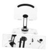 Angoily Folding Tablet Holder Rotatable Base Acrylic and Aluminum Desk Stand for Phone and Laptop view 2