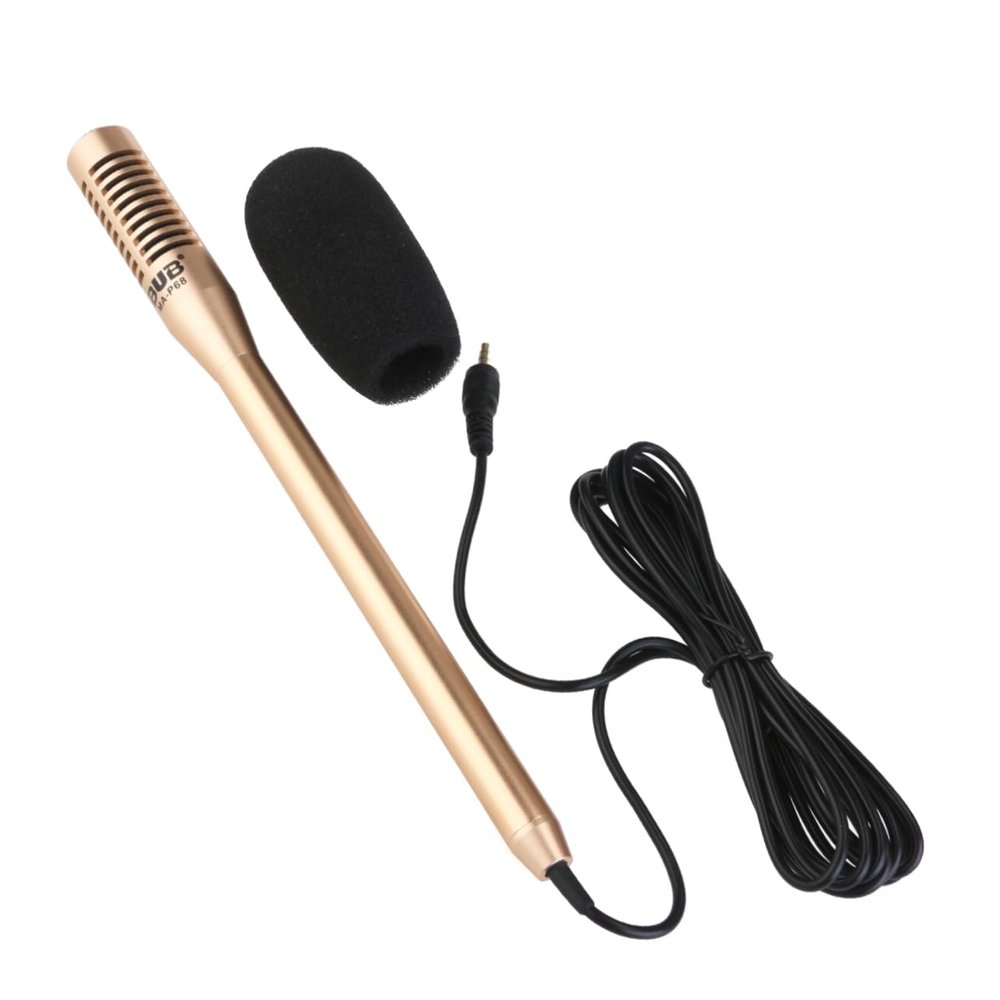 NUOBESTY Professional Cell Phone Microphone for Video Interviews 3.5mm Mini Microphone with Cable Compatible with Smartphones and Laptops for Streaming and Recording