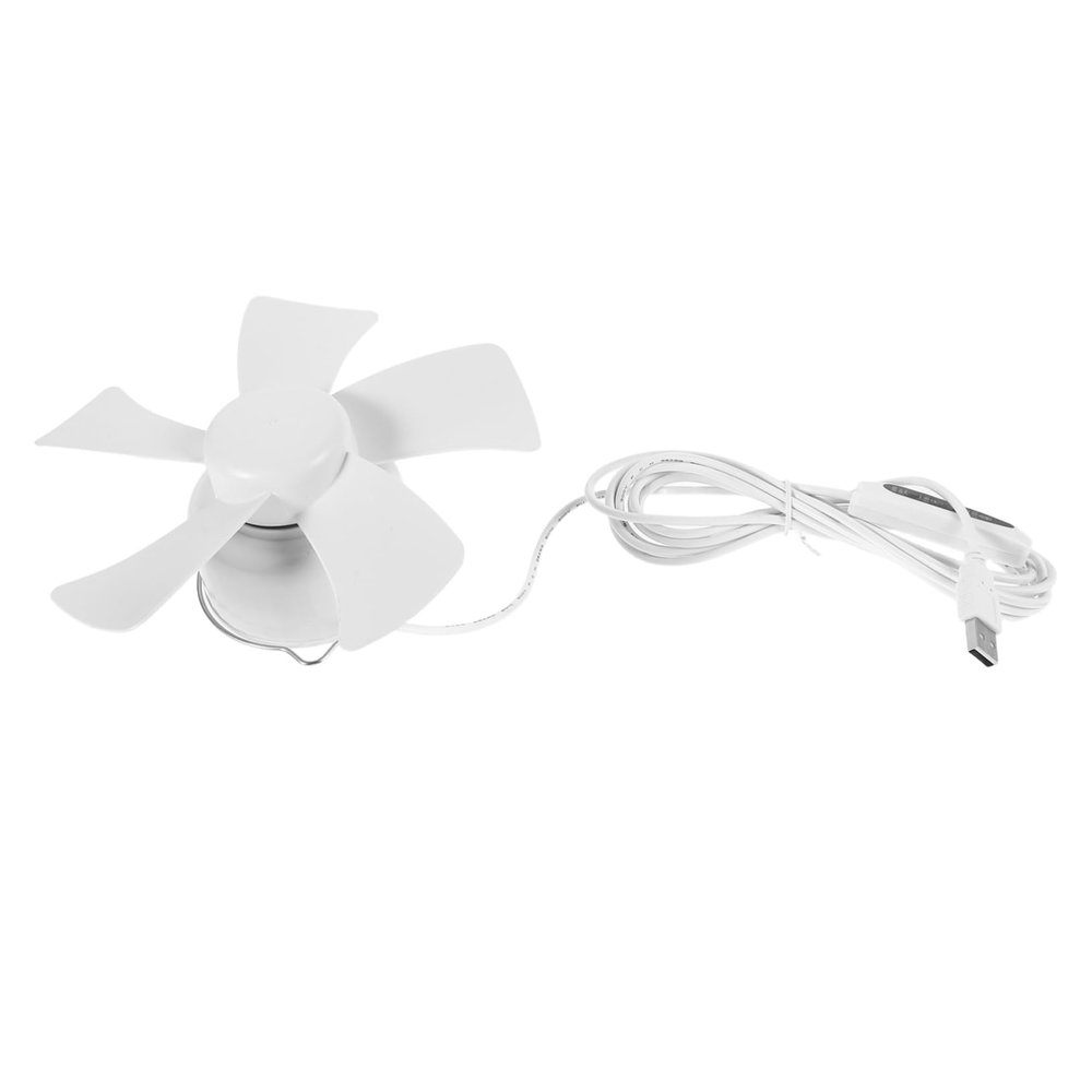 BATHVEVE Small Portable Ceiling Fan Remote Control Usb Plug Five- Design for Indoor Outdoor Use for Camping Rvs Tents and Beach Canopies