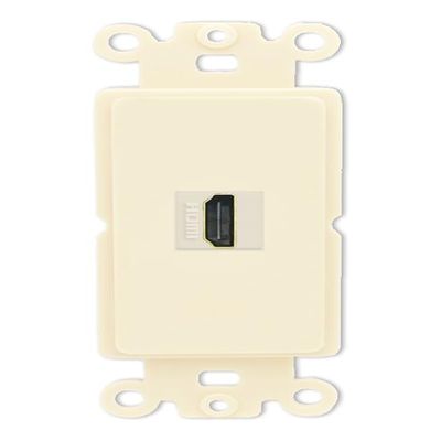 RiteAV - HDMI Port Wall Plate Decorative (Rocker) - [Light-Almond]