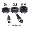 170 Wide Angle AHD 1080P 360 Adjustable Reverse Backup Rear View Camera with 4 Pin Aviation Head 15M Cable Adapter Plug(Add 5m Cable) view 4