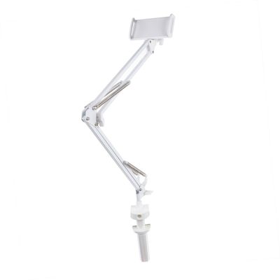 DIYEAH Articulating Arm Phone Holder Rotation Lazy Bracket for Tablets and Smartphones Supports up to Easy Installation Versatile Desktop Clamp for