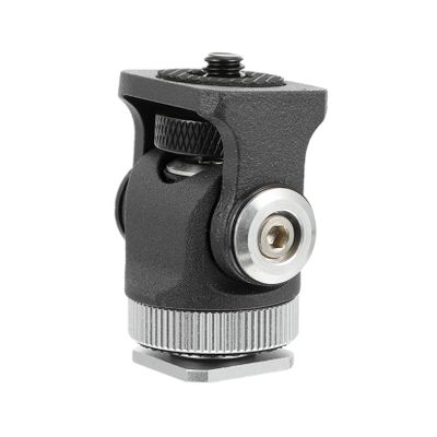 Lurrose Head Hot Shoe Mount Adapter Rotatable Compact Tripod Head for DSLR Cameras Camcorders Phones Lightweight Easy to Install for Outdoor Photography