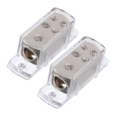 QUMIIRITY 2pcs Car Audio Amplifier Splitter Block to Power Distribution for Vehicle and Ground Connection for Boats and Cars