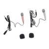 FUNNETOYU 2Pcs Mini Microphone Set for Singing Portable Vocal Mic Stand Compatible Phones and Laptops for Karaoke and Live Streaming view 1