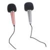 FUNNETOYU 2Pcs Mini Microphone Set for Singing Portable Vocal Mic Stand Compatible Phones and Laptops for Karaoke and Live Streaming view 3