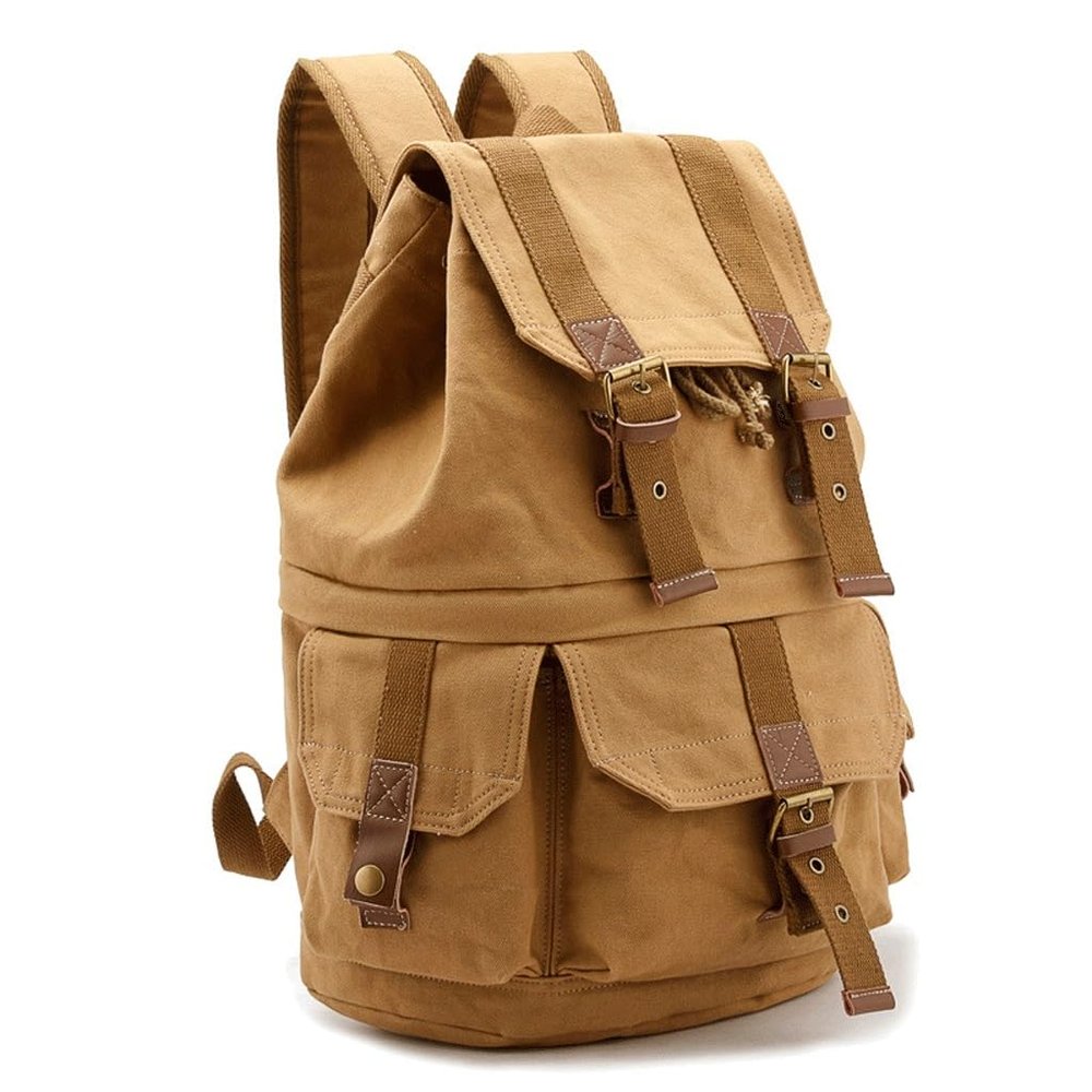 MVUYO SLR Camera Canvas Bag Outdoor Travel Backpack Digital Shoulder Bag