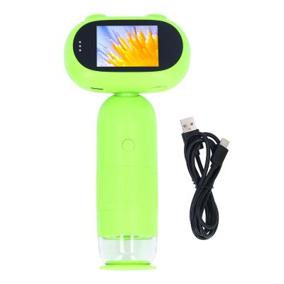 Handheld Microscope 2in Screen USB Electronic Magnifying Glass with 8 LEDs for Observation Welding Watch Repair Enhanced Visibility Multi Functional Design Ergonomic Design Wide