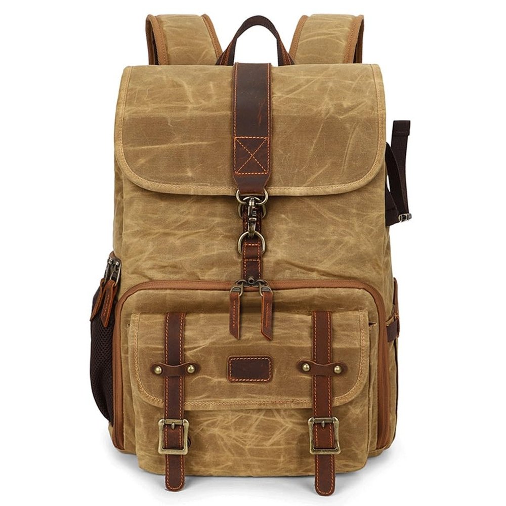 MVUYO Large Capacity SLR Digital Camera Bag Notebook Shoulder Camera Bag Canvas Storage Bag