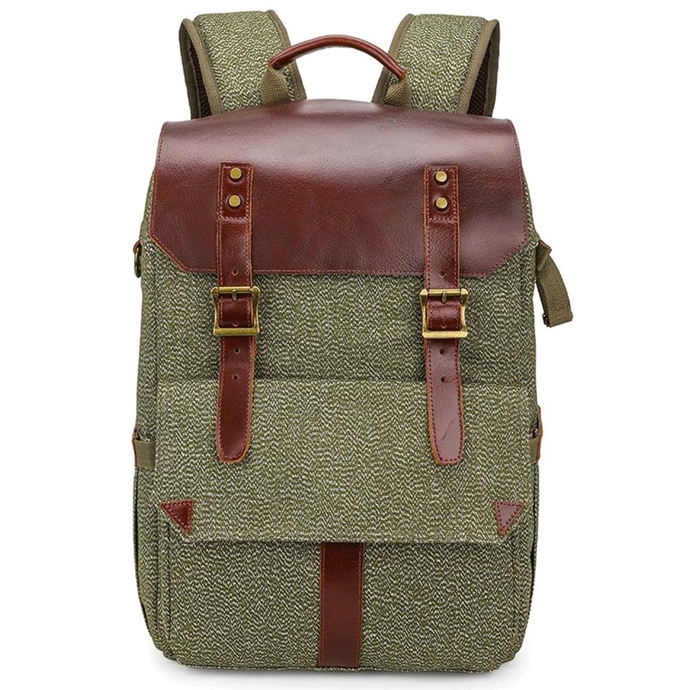 MVUYO Camera Shoulder Bag SLR Digital Camera Bag Wear-Resistant Camera Lens Backpack(Gray)
