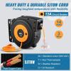 50ft Retractable Extension Cord Reel 14AWG/3CSJTOW Power Cord Reel view 3