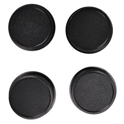 4 Pair Camera Rear Lens Cap Cover and Body Cap Set Scratch Proof for M42 Screw Mount