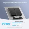 Alphami External Blu ray Drive, USB 3.0 & Type C Bluray Burner, External Blueray/DVD Drive for PC, External CD DVD Blu Ray Reader Writer Compatible with Windows XP/7/8/10/11, Linux, Mac OS view 2
