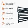 100 PCS Heavy Duty Nylon Universal Cable Tie Buckle with Pin & Button Design - Self-Locking Zip Ties Holder for Car Body, UV Resistant Cable Tie Clips Fasteners, Zip Ties for Car Bumper Included (100) view 2